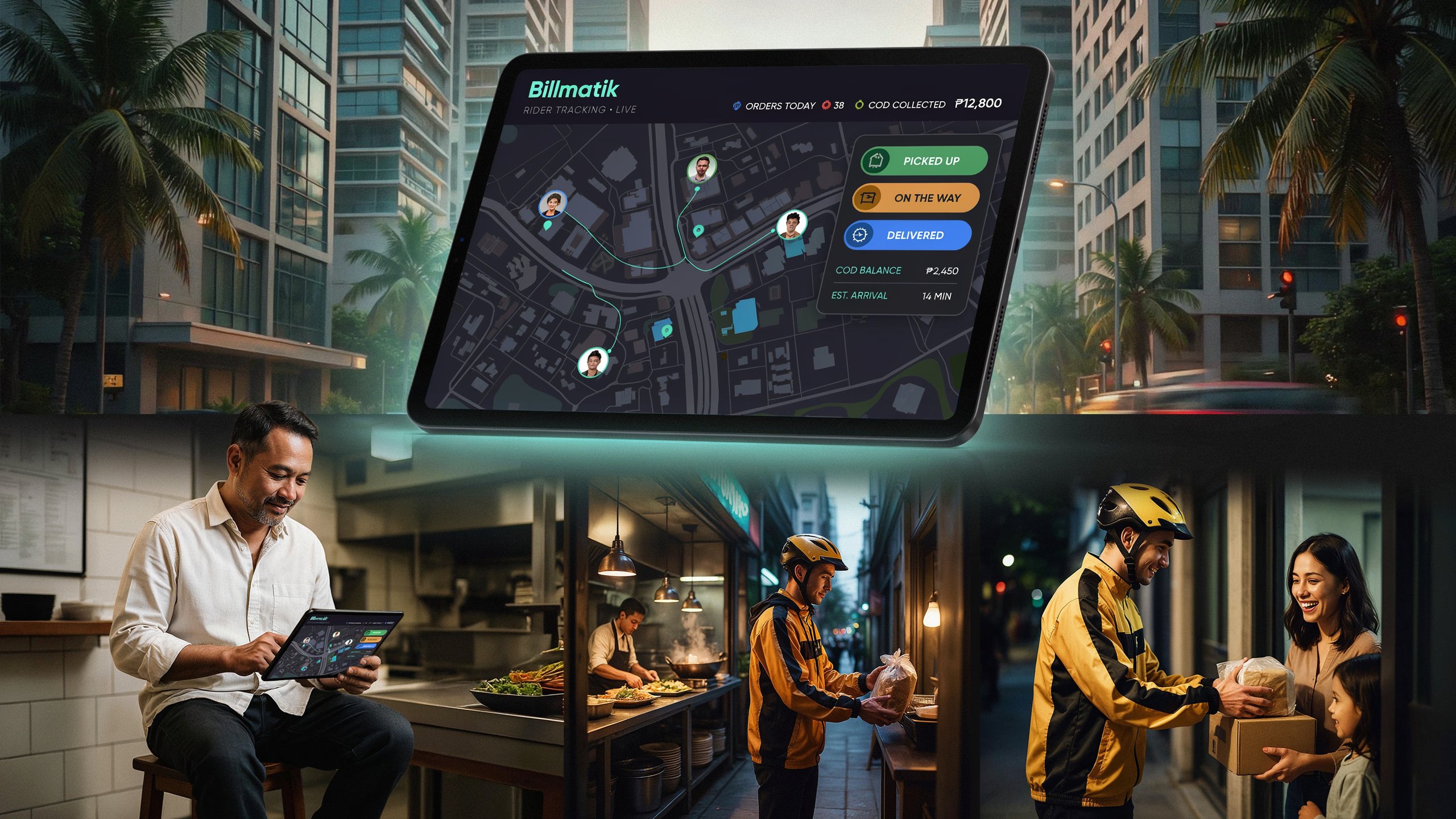 track your delivery riders in real time